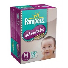 Pampers Active Baby 5 star skin comfort-M (6-11Kg)-20pcs Diapers